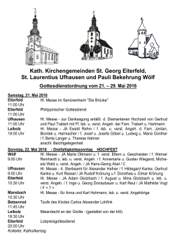 Gottesdienstordnung - ww.sankt-georg