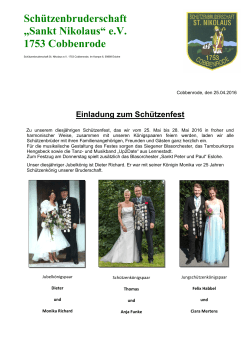 Einladung 2016 - Schützenbruderschaft St. Nikolaus eV 1753