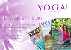 mediadaten 2016 - YOGA! Das Magazin