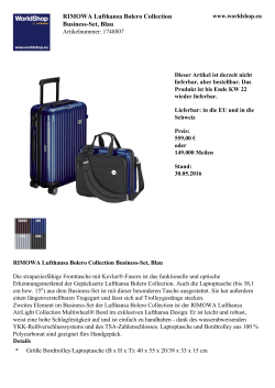 RIMOWA Lufthansa Bolero Collection Business