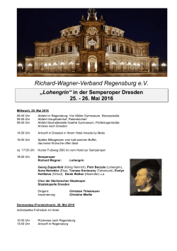 Reiseausschreibung - Richard Wagner Verband Regensburg eV