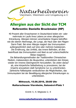 Allergien aus der Sicht der TCM - Naturheilverein Viernheim