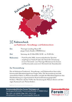 Faktencheck - Kommunalpolitisches Forum Thüringen eV