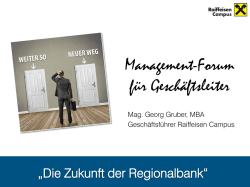 Die Zukunft der Regionalbanken