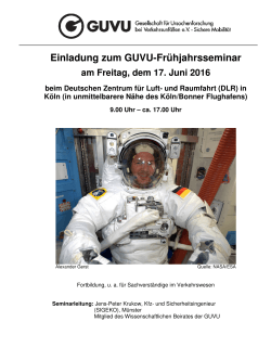 Programm GUVU-Frühjahrsseminar 2016