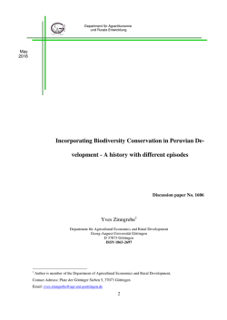 Incorporating Biodiversity Conservation in