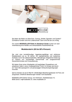 Inserat Modeberaterin-Seedamm Mai 16