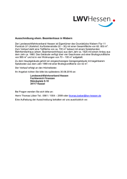 Ausschreibung ehem. Beamtenhaus in Wabern