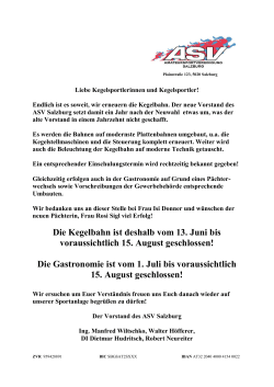 Information - SSKV Salzburger Sportkeglerverband