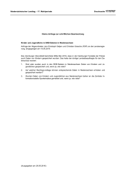 Drucksachen allgemein - Nieders&auml;chsischer Landtag