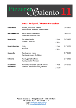 I nostri Antipasti / Unsere Vorspeisen