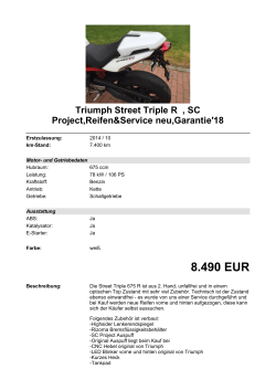 Detailansicht Triumph Street Triple R €,€SC Project