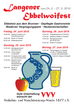Plakat des Langener Ebbelwoifestes - Verkehrs