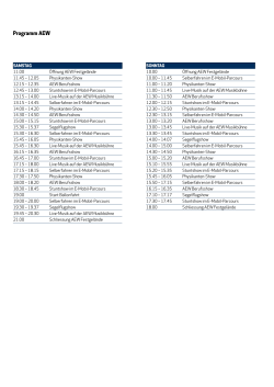 Programm AEW - 100 Jahre AEW