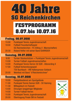 40 Jahre 40 Jahre - SG Reichenkirchen