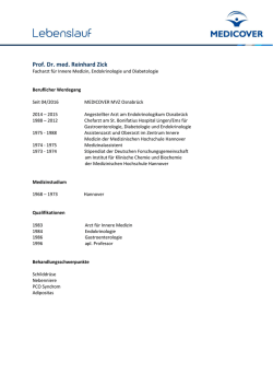Prof. Dr. med. Reinhard Zick