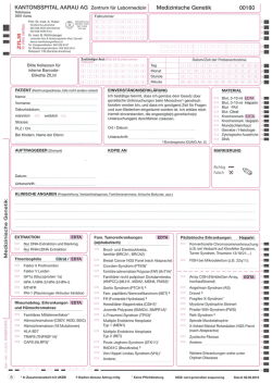 Auftragsformular Medizinische Genetik 2