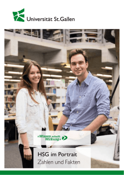 HSG im Portrait Zahlen und Fakten