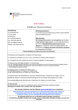 Eritrea-Visum zur Eheschließung