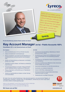 Key Account Manager (m/w) – Public Accounts 100%