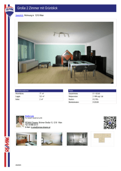Gro&szlig;e 2 Zimmer mit Gr&uuml;nblick, Wohnung in Wien