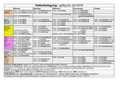 Hallenbelegungsplan