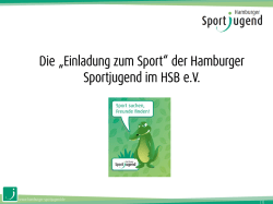 Die &bdquo;Einladung zum Sport&ldquo; der Hamburger