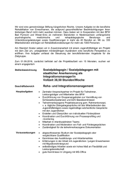 in mit staatlicher Anerkennung als Integrationsmanager