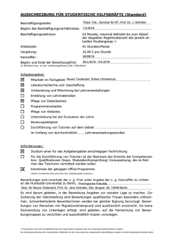 Stellenausschreibungen - Theologische Fakultät - Hu