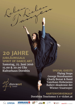 Sa 25. Juni 2016 20 Jahre Jubiläumsgala Spirit of Dance Art