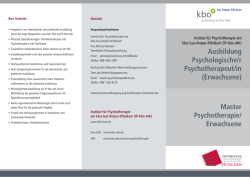 Informationsflyer zum Studiengang (Stand Mai 2016)