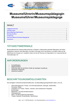 Museumsführerin/Museumspädagogin