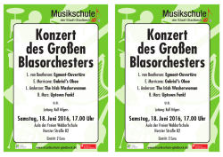 Handzettel - Musikschule der Stadt Gladbeck