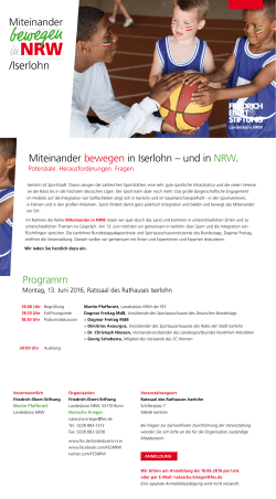 FES 13.06. Miteinander bewegen in Iserlohn - Friedrich