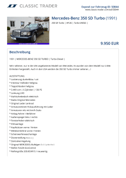 Mercedes-Benz 350 SD Turbo (1991) 9.950 EUR
