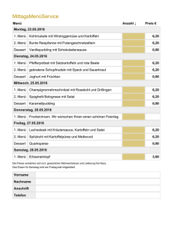 MittagsMenüService - Partyservice Mues