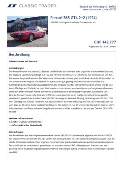 Ferrari 365 GT4 2+2 (1974) CHF 142`777