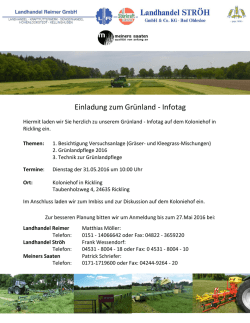 Einladung zum Grünland - Infotag - meiners