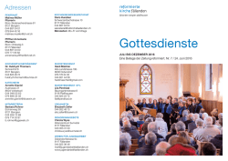 Gottesdienste - Evangelisch-reformierte Kirchgemeinde F&auml;llanden