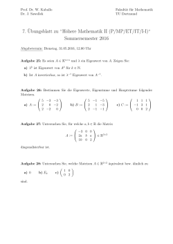 Blatt 7 - Fakultät für Mathematik