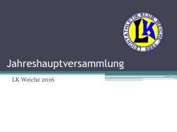Jahreshauptversammlung