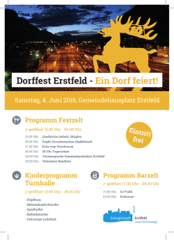 Dorffest Erstfeld - Ein Dorf feiert!