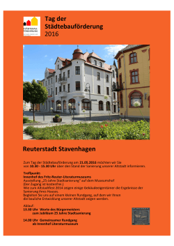 Plakat Altstadt 2016 - Tag der Städtebauförderung