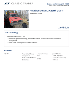 Autobianchi A112 Abarth (1984) 2.666 EUR
