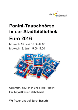 Panini-Tauschbörse in der Stadtbibliothek Euro 2016