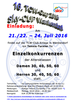 Plakat TCW Cup 2016 LL - TVPro