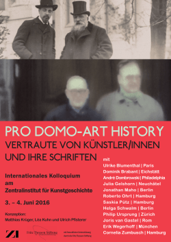 Pro domo-Art History Plakat