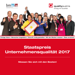 Staatspreis Folder 2017 - Staatspreis Unternehmensqualität