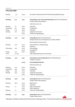 programm - Chrischona Hallau