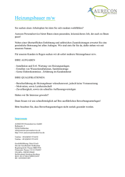 Heizungsbauer m/w